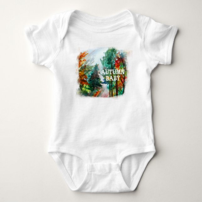 Herbst Baby Jersey Bodysuit Strampler (Vorderseite)