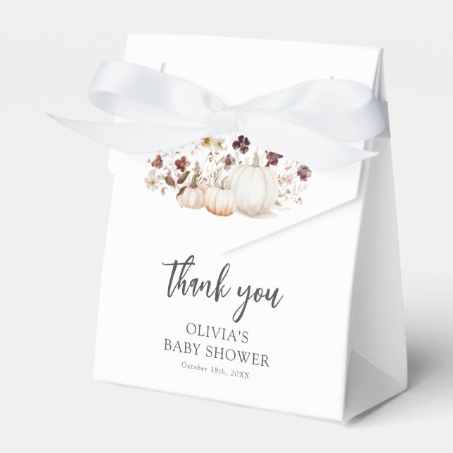 Herbst-Baby-Party mit Kürbis Geschenkschachtel (Vorderseite)