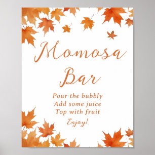 Herbst-Baby-Shower Momosa-Bar Poster