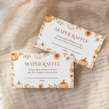 Herbst Baby Shower Windel-Raffle für Kleiner Kürbi