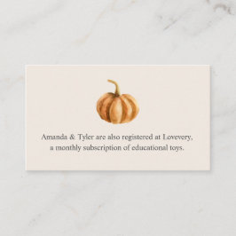 Herbst-Babydusche Begleitkarte