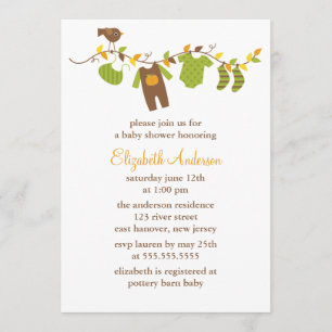 Herbst-Babyparty Einladung