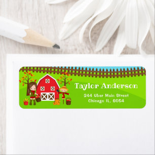 Herbst Barnyard Birthday Braun Haare Girl