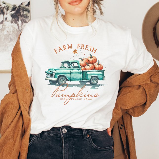 Herbst, Bauernhof Frische Pumpkins Frauen T-Shirt (Von Creator hochgeladen)