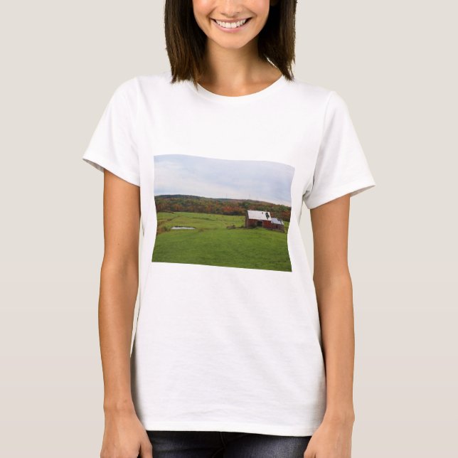 Herbst-Bauernhof T-Shirt (Vorderseite)