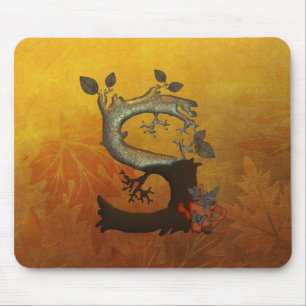 Herbst-Baum-Monogramm S Mousepad