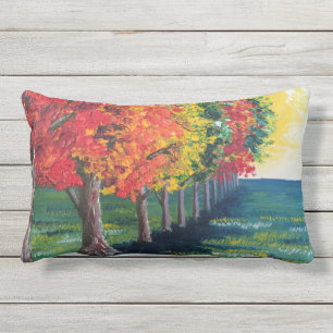 "Herbst-Bäume 1" Kissen im Freien