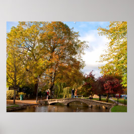 Herbst Bäume Bourton auf dem Wasser-Wöldplakat Poster