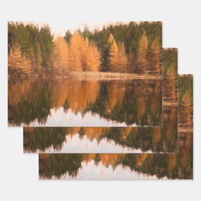 Herbst Bäume Der Mensch und die Weintrauben Geschenkpapier Set (Set)