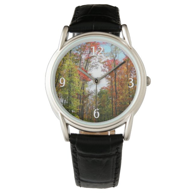 Herbst Bäume und Blue Sky Herbst Natur Fotografie Armbanduhr