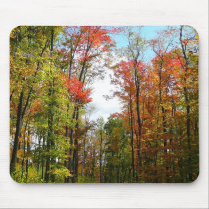 Herbst Bäume und Blue Sky Herbst Natur Fotografie Mousepad