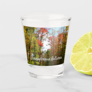 Herbst Bäume und Blue Sky Herbst Natur Fotografie Schnapsglas