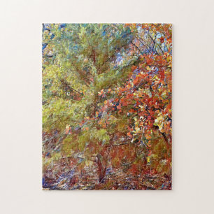 Herbst Bäume Wald Natur Puzzle