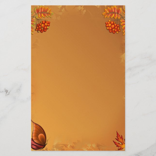 Herbst-Beeren Briefpapier (Vorderseite)