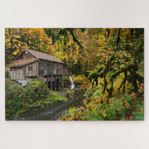 Herbst bei Cedar Creek Grist Mill in Washington Puzzle