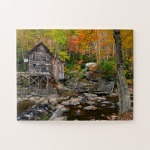 Herbst bei Glade Creek Grist Mill in West Virginia Puzzle