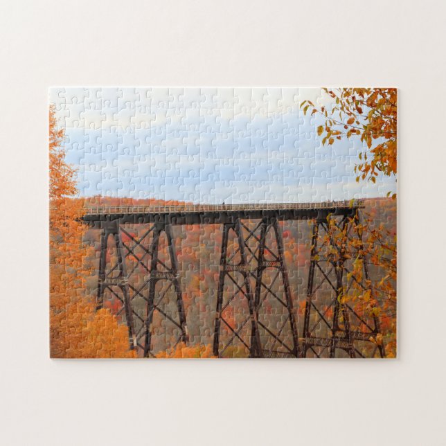 Herbst bei Kinzua Bridge Family Fun Time Puzzle (Horizontal)