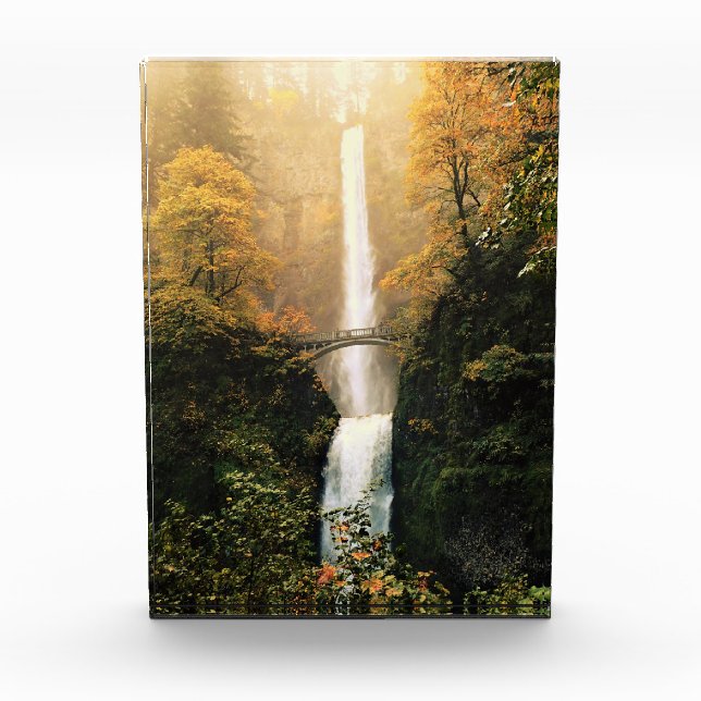 Herbst bei Multnomah Falls, OR Fotoblock (Vorderseite)