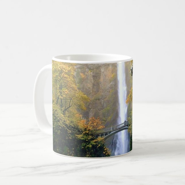 Herbst bei Multnomah Falls, OR Kaffeetasse (Vorderseite Links)