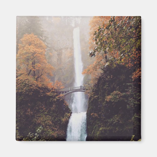Herbst bei Multnomah Falls, Oregon Magnet (Vorne)