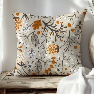 Herbst-Berries-Blätter und Muster für Zweige Kissen