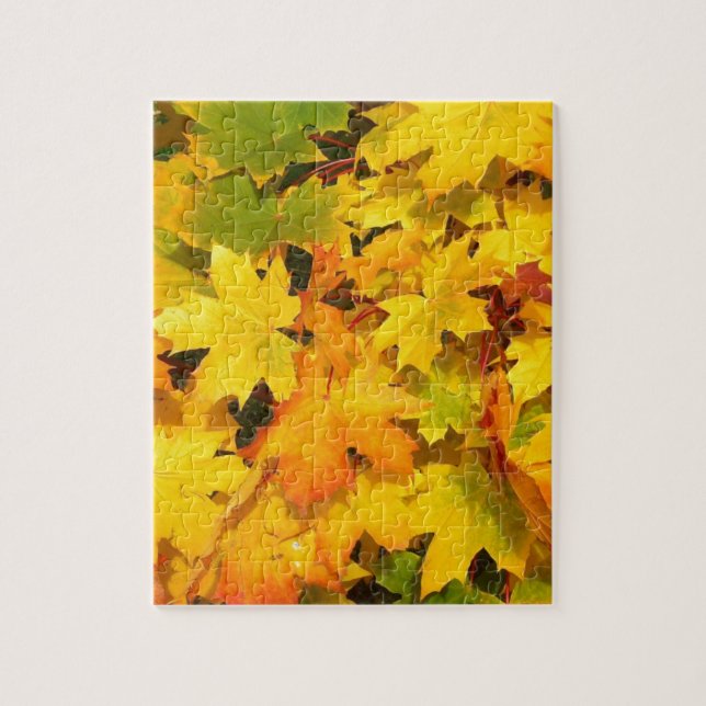 Herbst-Blatt färbt Baum-Party-Schicksals-Feier Puzzle (Vertikal)