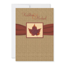 Herbst-Blatt-Hochzeits-Einladung