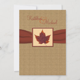 Herbst-Blatt-Hochzeits-Einladung Einladung