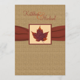 Herbst-Blatt-Hochzeits-Einladung Einladung