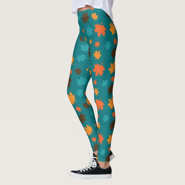 Herbst-Blatt-Muster Leggings (Links)