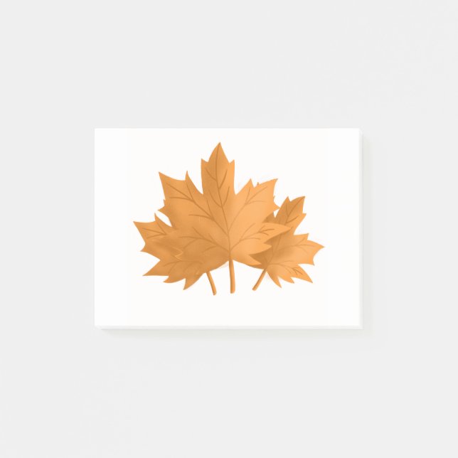 Herbst-Blatt Post-it Klebezettel (Vorderseite)