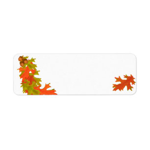 Herbst-Blätter, Adressen-Etiketten