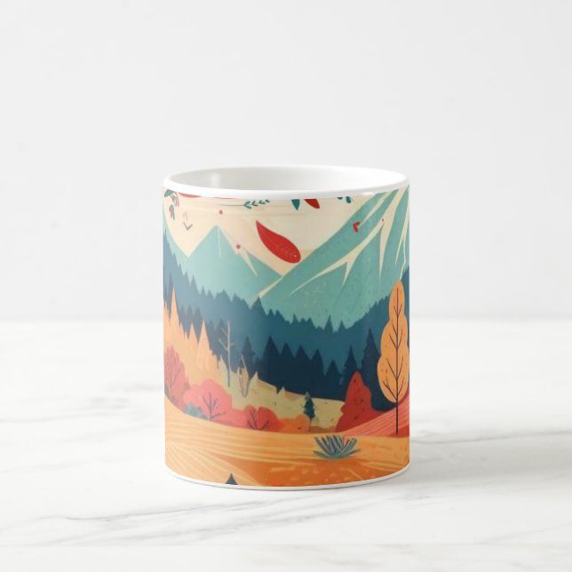 Herbst/Blätter/bunt Kaffeetasse (Mittel)