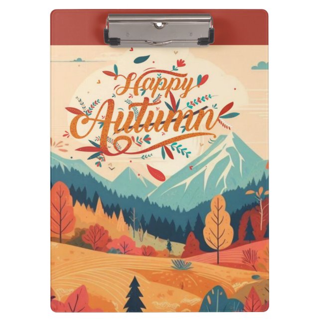 Herbst/Blätter/bunt Klemmbrett (Vorderseite)