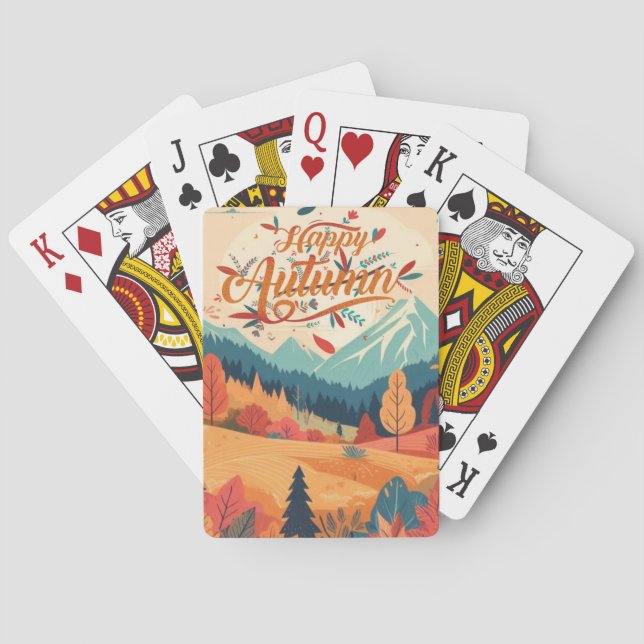 Herbst/Blätter/bunt Spielkarten (Rückseite)