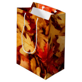 Herbst-Blätter - Fall-Farbe Mittlere Geschenktüte