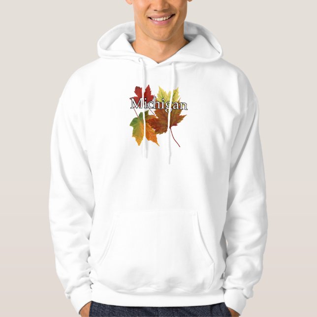 HERBST-BLÄTTER IN MICHIGAN HOODIE (Vorderseite)