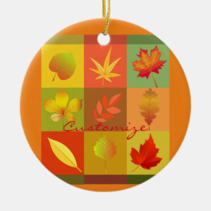 Herbst-Blätter lassen Thunder_Cove Keramik Ornament