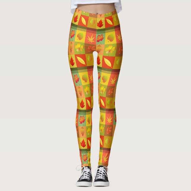 Herbst-Blätter lassen Thunder_Cove Leggings (Vorderseite)