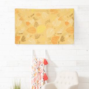 Herbst, Blätter Muster 4 Banner