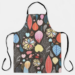 Herbst Blätter und Vögel. Schürze