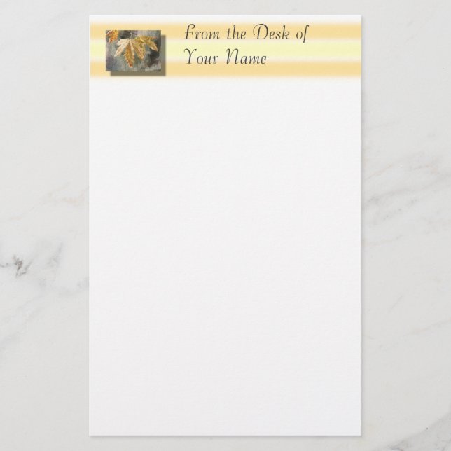 Herbst-Blätter - vom Schreibtisch von… stationärem Briefpapier (Vorderseite)