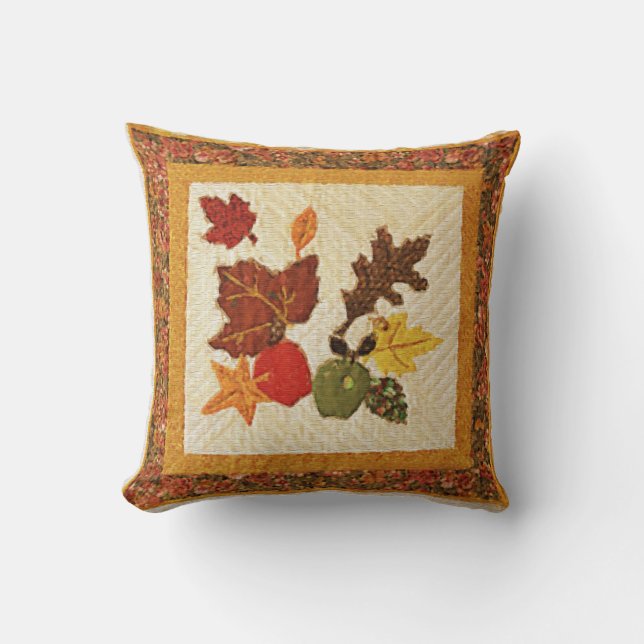 Herbst-   BlätterPolyester-Throw-Kissen Kissen (Vorderseite)