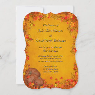 Herbst-Bliss-Hochzeit Einladung