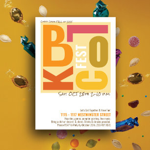 Herbst-Block-Fest-Retro-Typografie-Viertel-Event Einladung