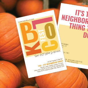 Herbst-Block-Fest-Retro-Typografie-Viertel-Event Flyer