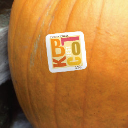 Herbst-Block-Fest-Retro-Typografie-Viertel-Event Quadratischer Aufkleber