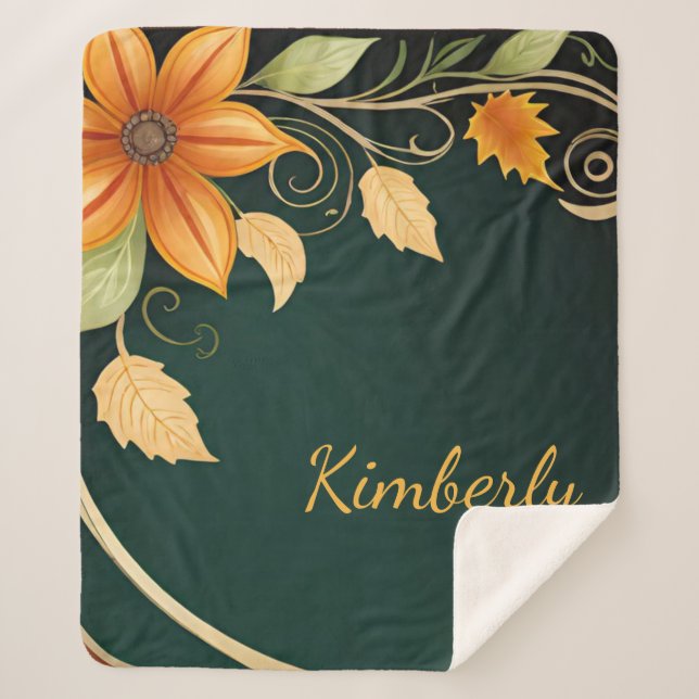 Herbst Blossom Elegance Sherpadecke (Vorderseite)