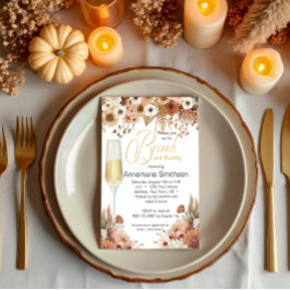 Herbst Blume Brunch und Bubbly Einladung