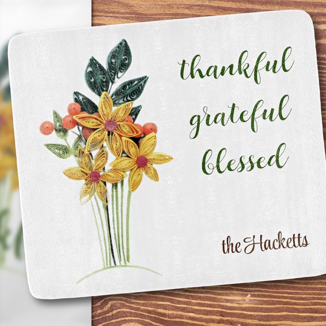 Herbst Blume Druckglas Schneidebrett (Von Creator hochgeladen)